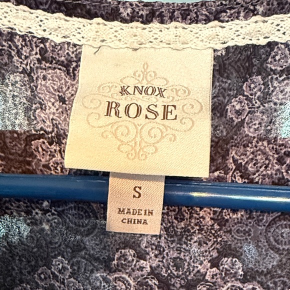 Knox‎ Rose Mauve and Lavender Boho Blouse - Picture 2 of 5